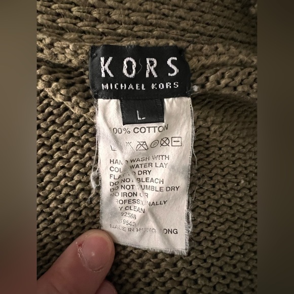 Michael Kors Olive Green 100% Cotton Sweater - Picture 2 of 6